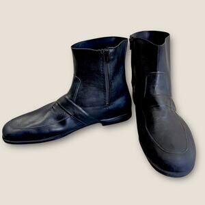 Totes Men Protective Rubber Overshoes Rain Snow Cover Boots Zip Up Size XL Black